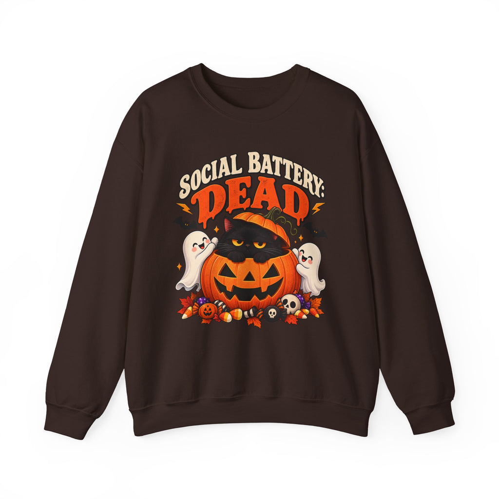 Social Battery Dead Halloween Sweatshirt