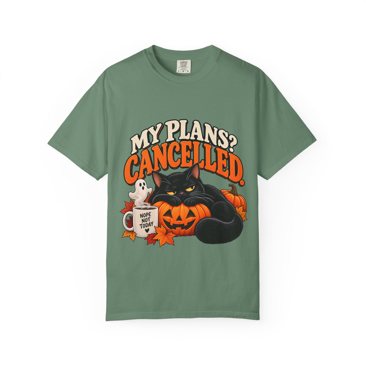 My Plans? Cancelled. Halloween Black Cat T-Shirt