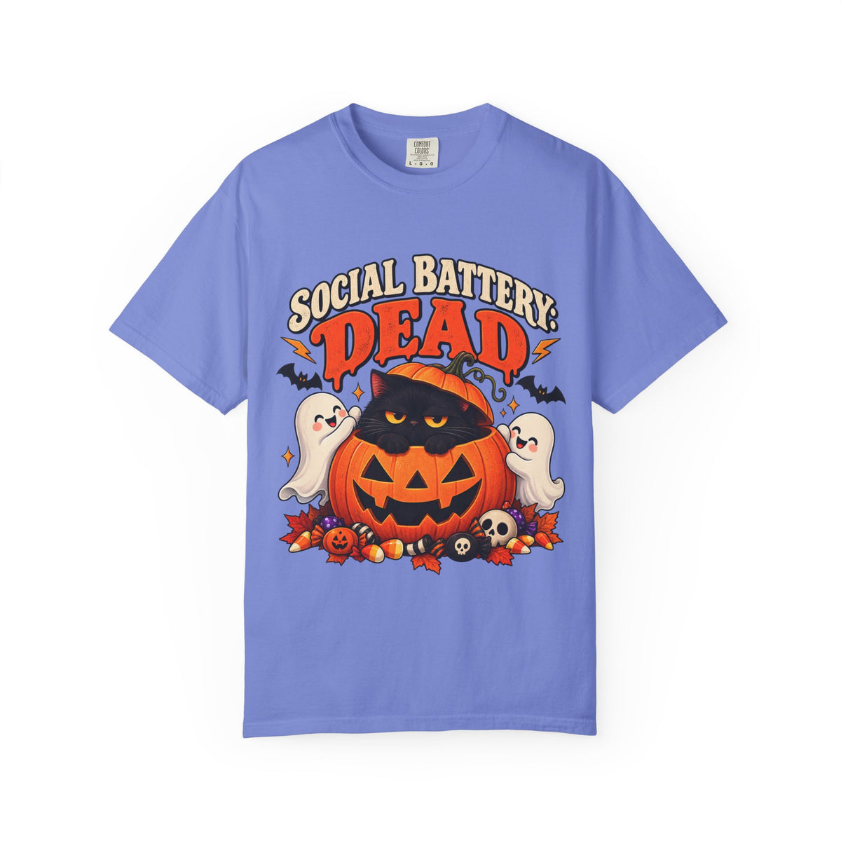 Social Battery Dead Halloween T-Shirt