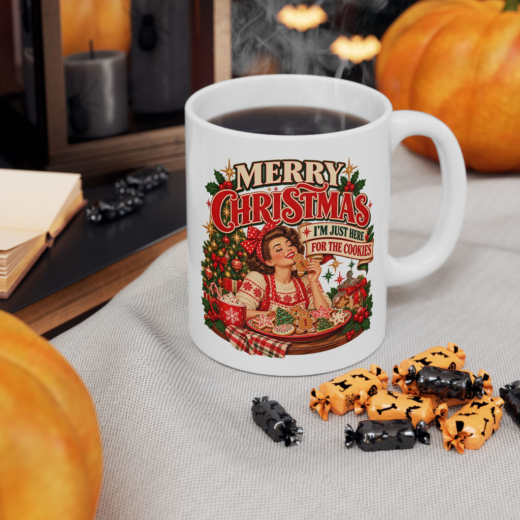 I’m Just Here for the Cookies Christmas Mug