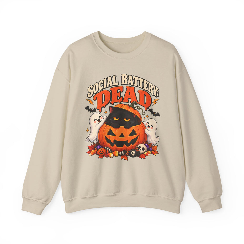 Social Battery Dead Halloween Sweatshirt