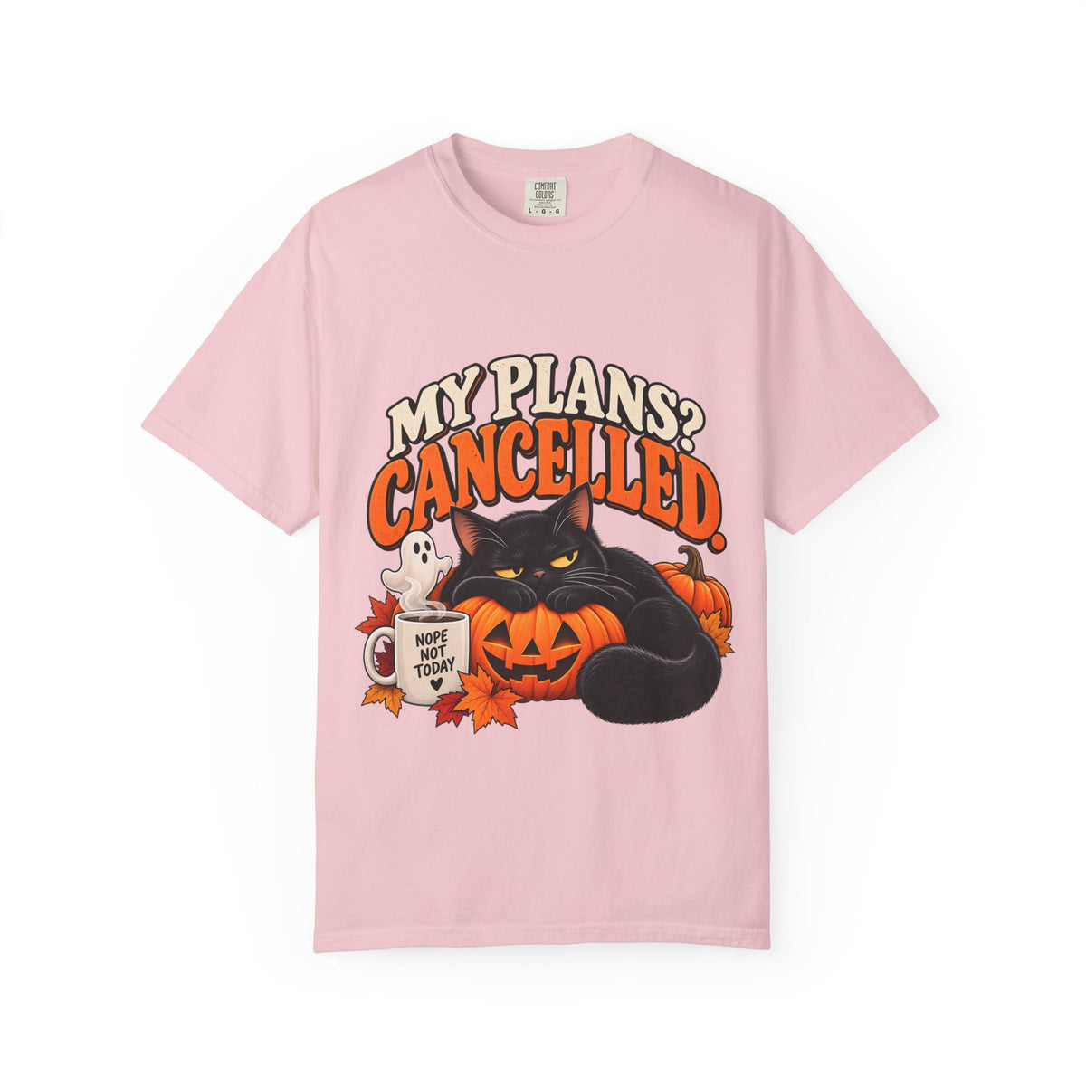 My Plans? Cancelled. Halloween Black Cat T-Shirt