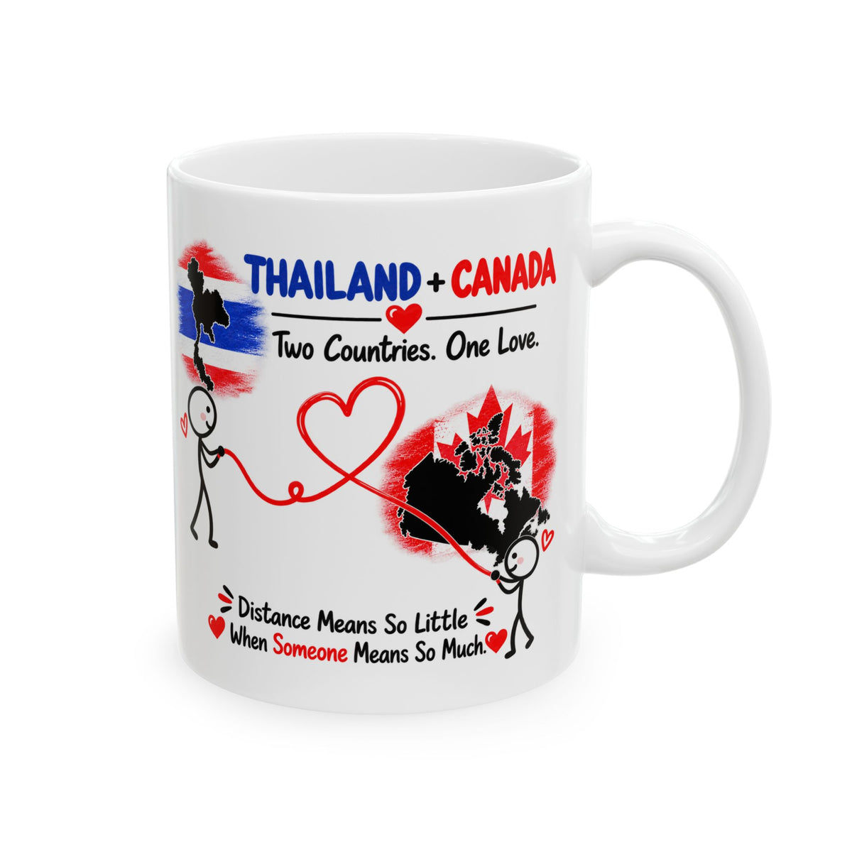 Thailand & Canada Couple Mug