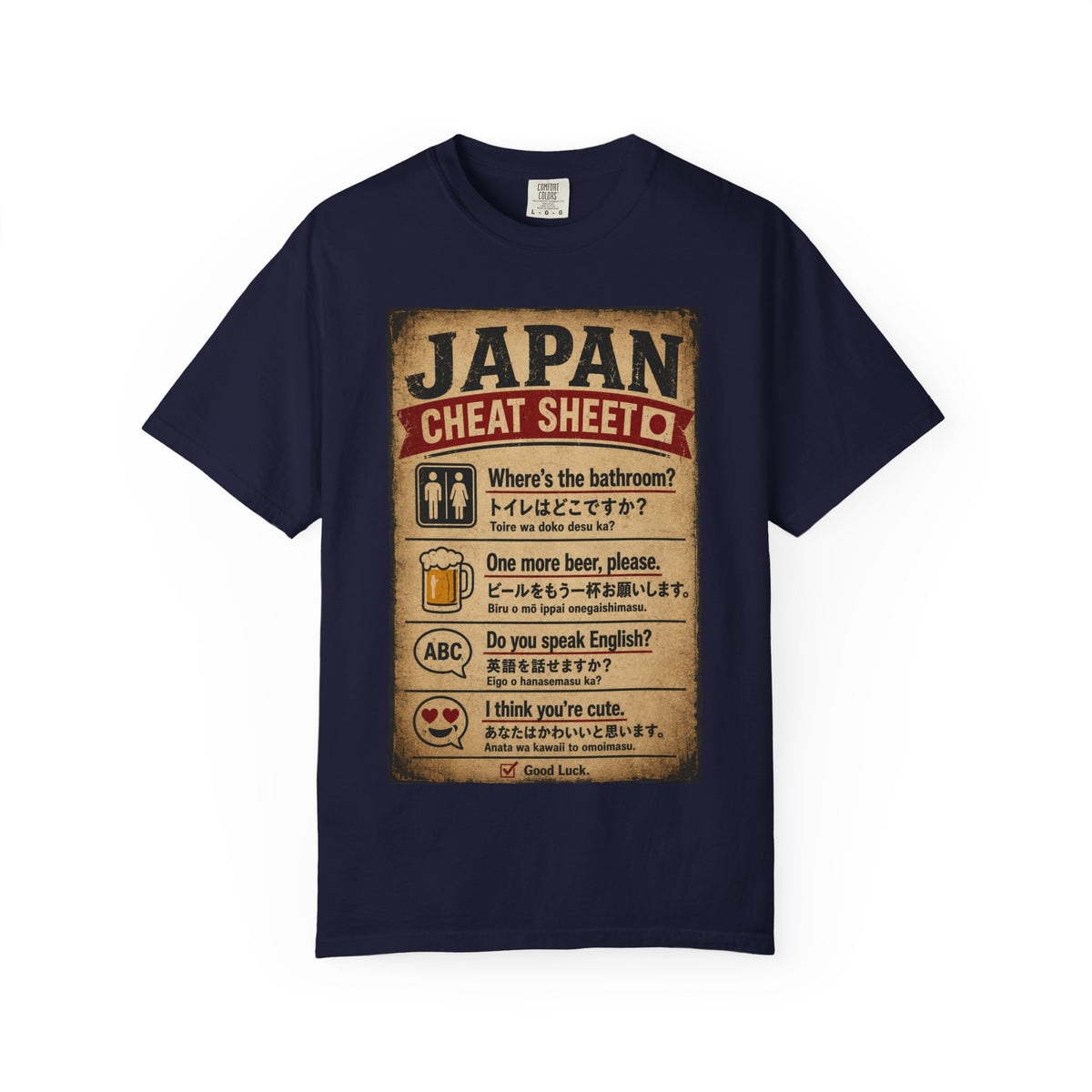 Vintage Japan Cheat Sheet T-Shirt