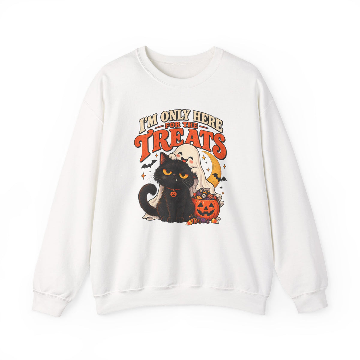 I’m Only Here for the Treats Black Cat Sweatshirt