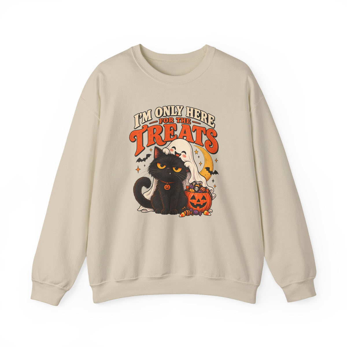 I’m Only Here for the Treats Black Cat Sweatshirt
