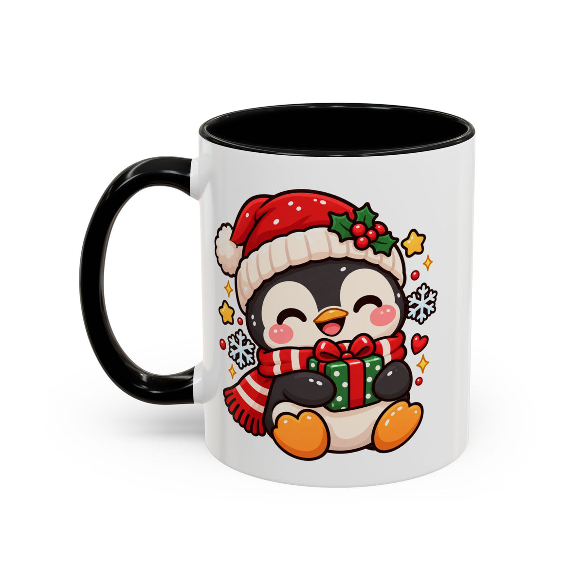 Cute Christmas Penguin Mug | Holiday Coffee Cup | 11 oz & 15 oz | Multiple Colours