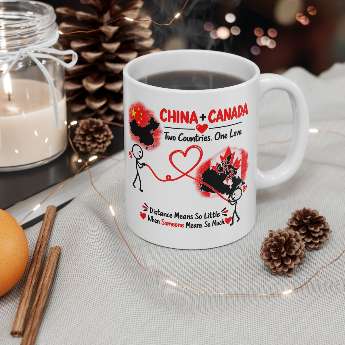 China & Canada Couple Mug