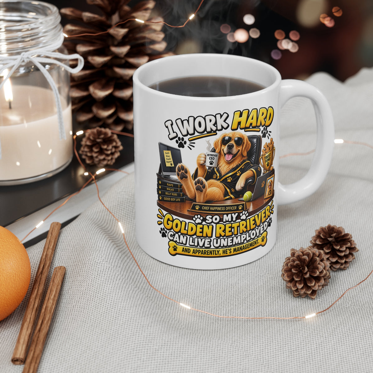Funny Golden Retriever Mug — Dog Boss