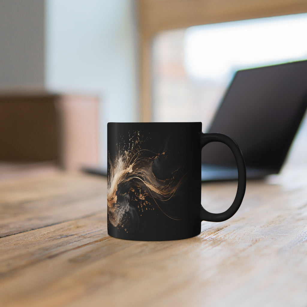 Black & Gold Abstract Mug